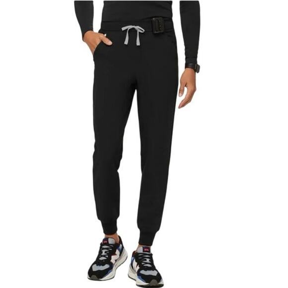 FIGS Tansen Jogger Scrub Pants Men Medium‎ Jogger Black Drawstring Waist - Picture 1 of 17